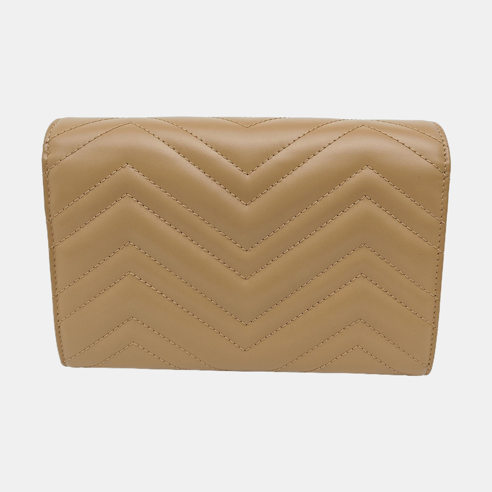 GG Marmont Small Quilted Calfskin Beige