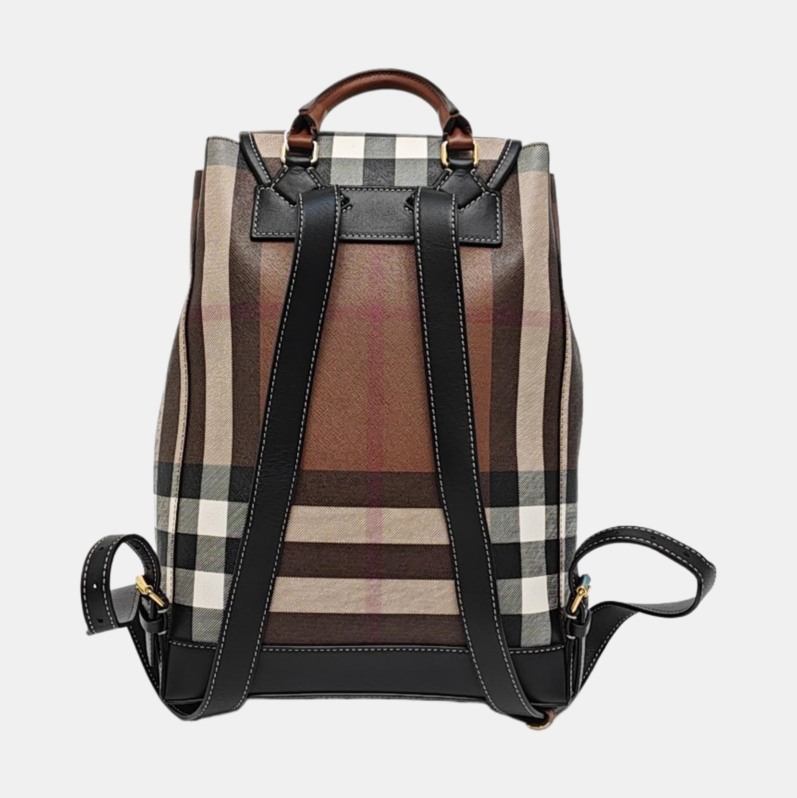 Coated Canvas Backpack Brown
