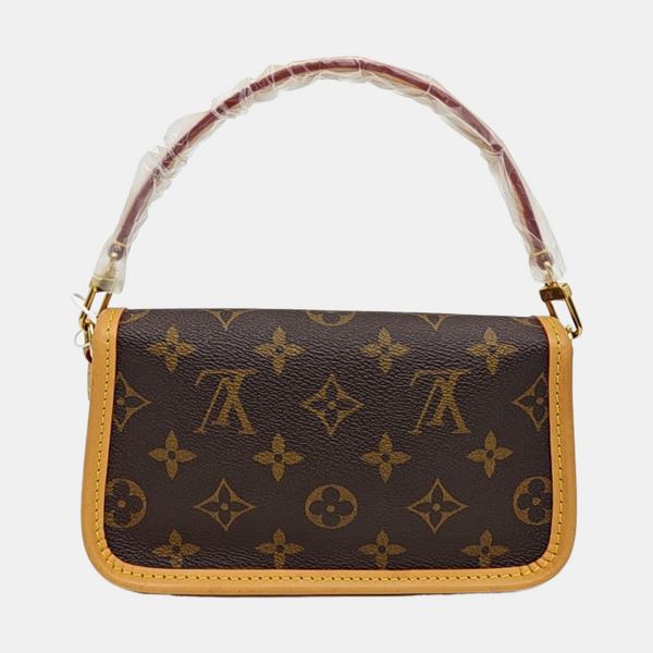 DIANE Nano Monogram Coated Canvas Brown