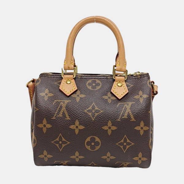 SPEEDY Nano Monogram Coated Canvas Brown