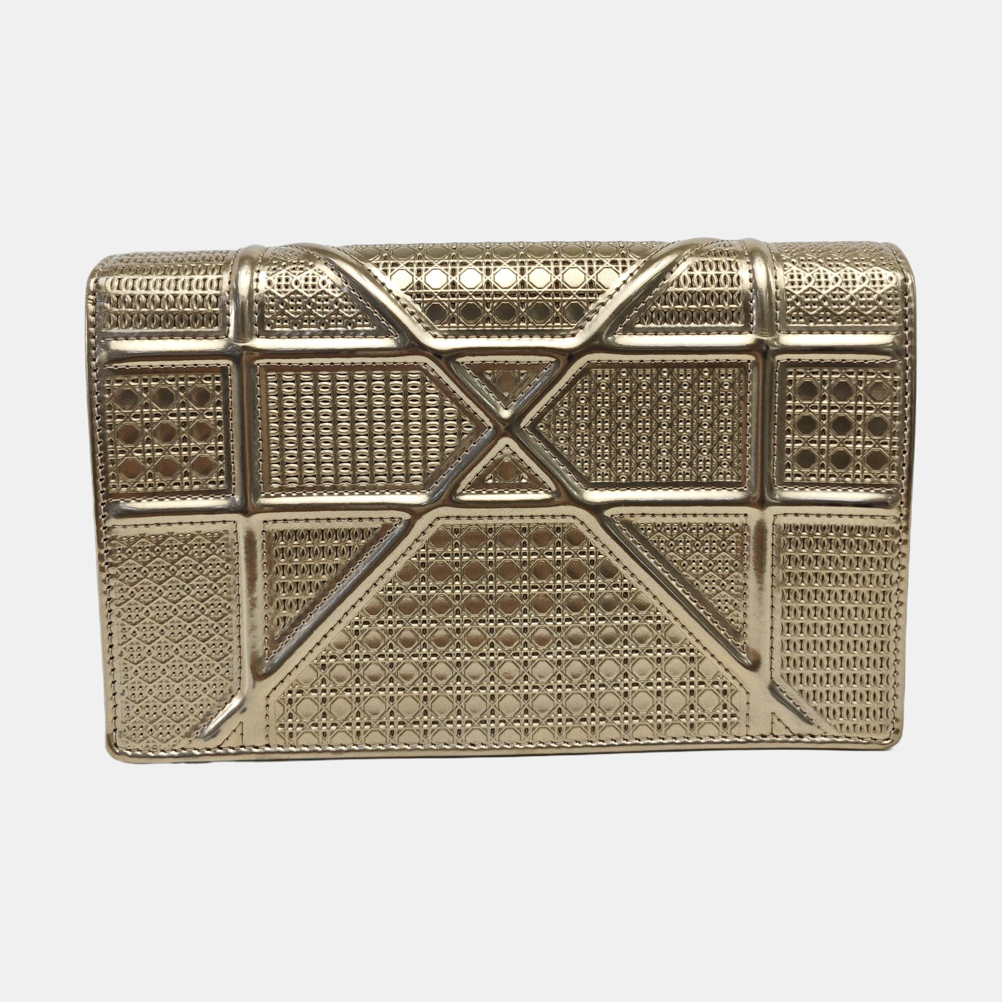 Diorama Cannage Calfskin Gold
