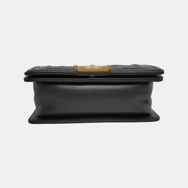 BOY CHANEL Small Quilted Calfskin Black