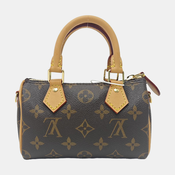 SPEEDY Nano Monogram Coated Canvas Brown