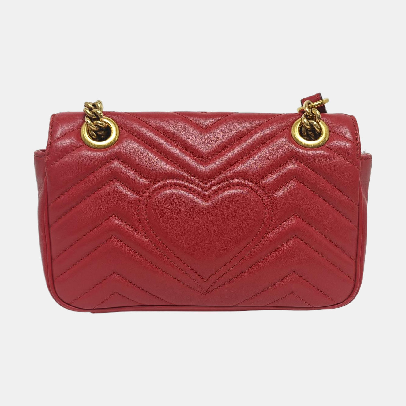 GG Marmont Small Quilted Calfskin Red
