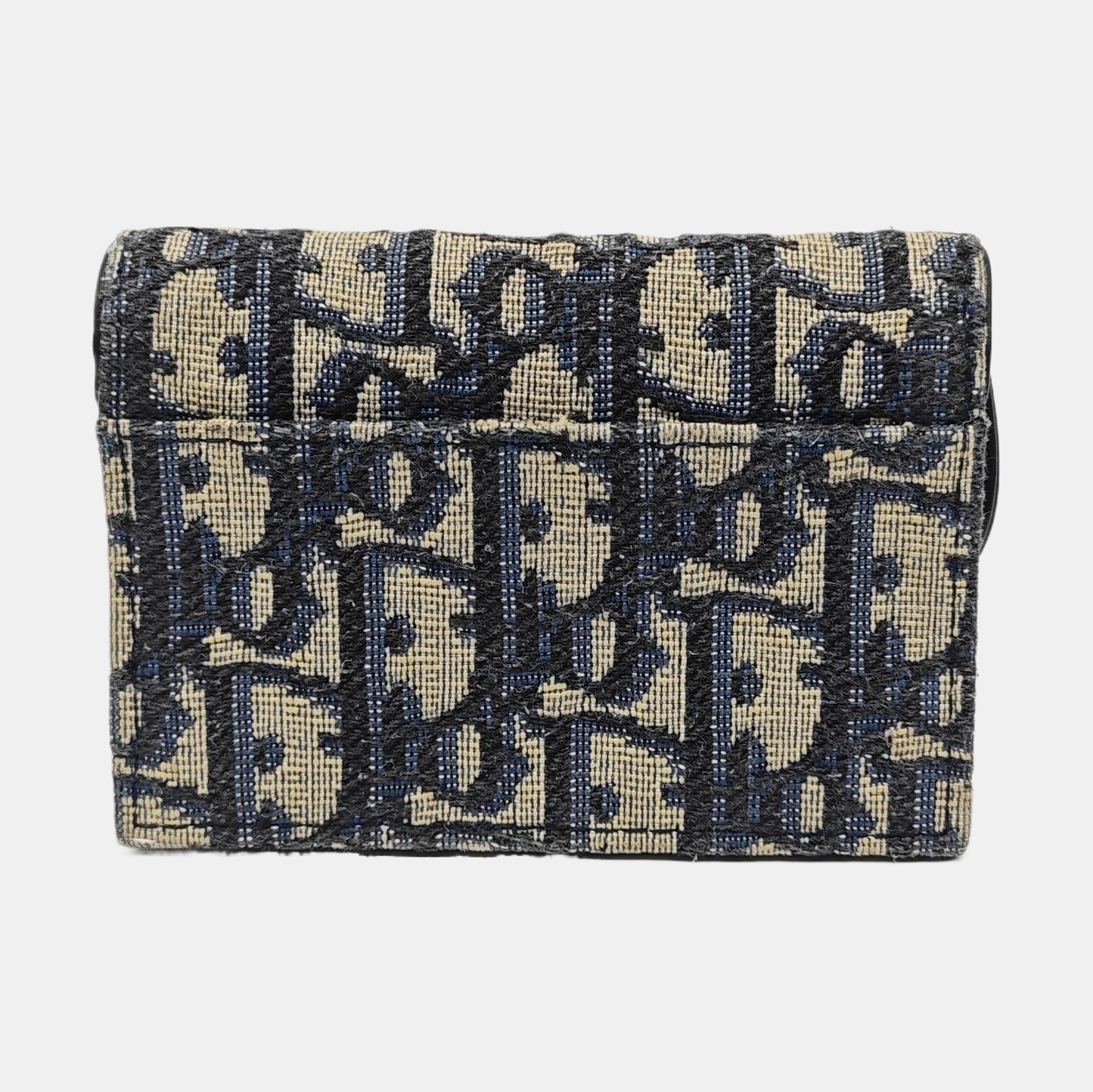Authenticated pre-owned  Saddle Oblique Canvas Blue Wallet - Wallet at Looply