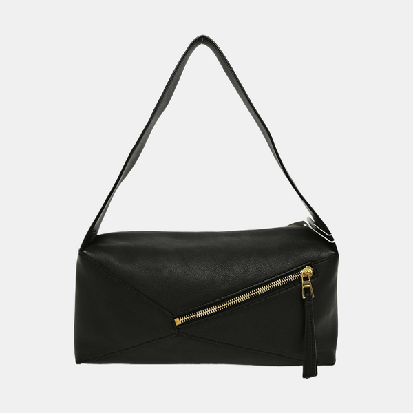 Puzzle Hobo Medium Calfskin Black