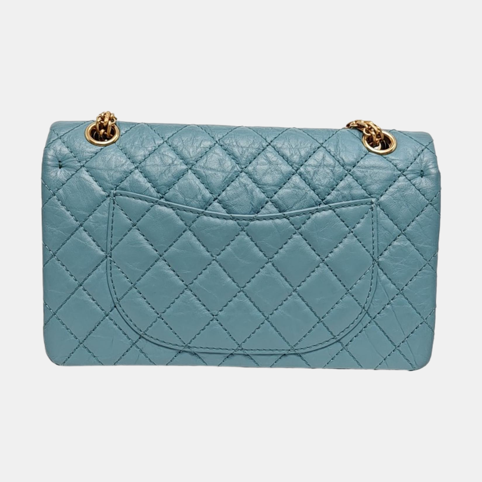 2.55 225 (small) Quilted Calfskin Blue