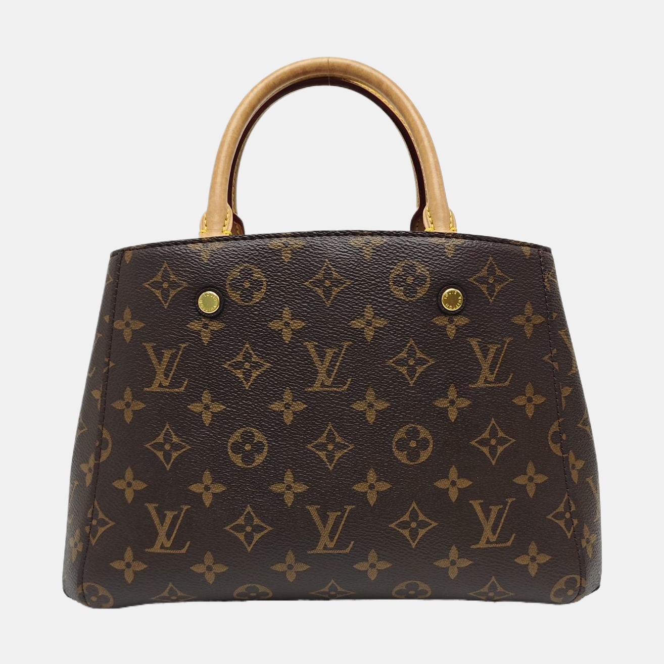 MONTAIGNE BB Monogram Coated Canvas Brown