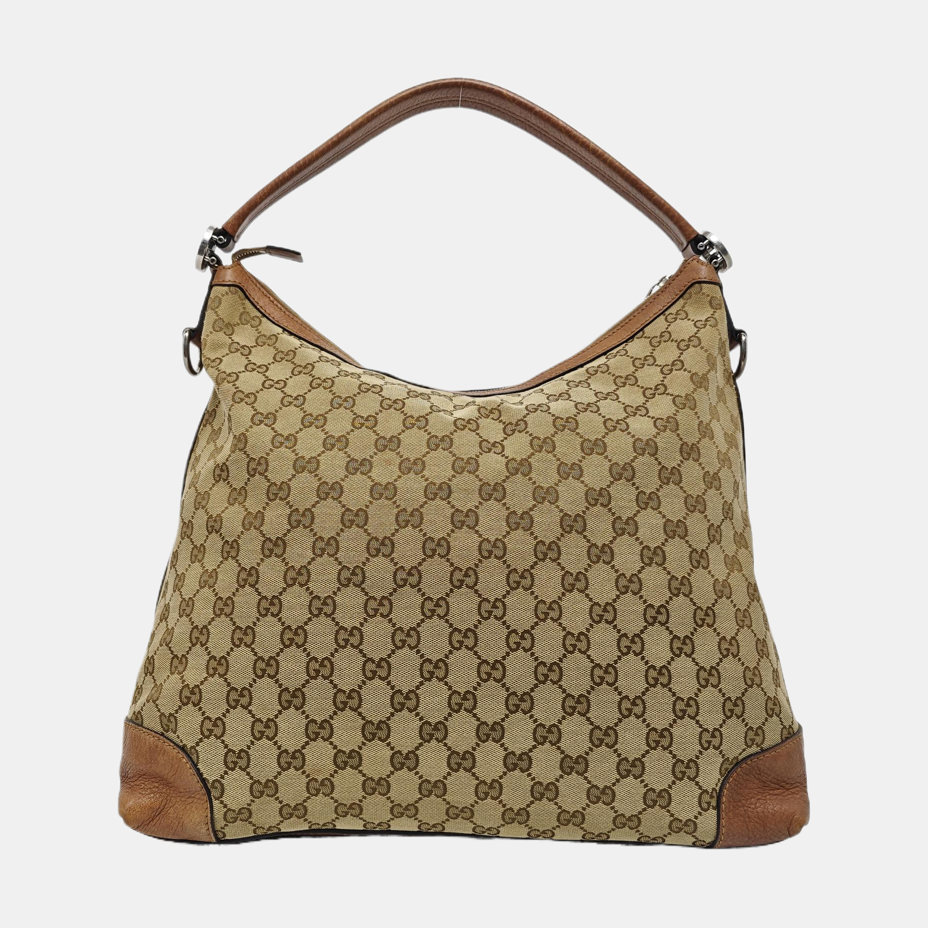 Monogram Canvas Shoulder Bag Beige
