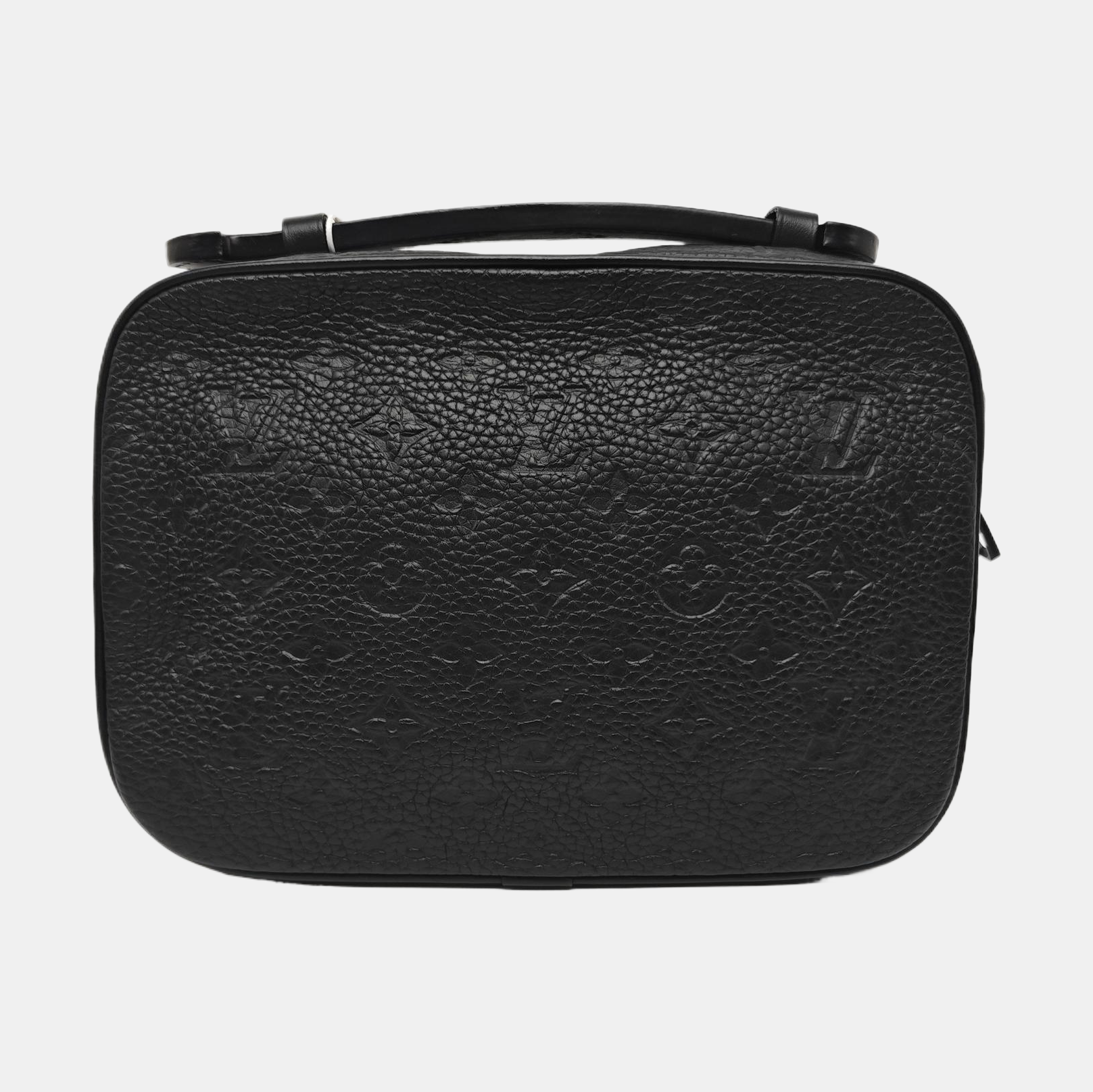 S LOCK Monogram Calfskin Black