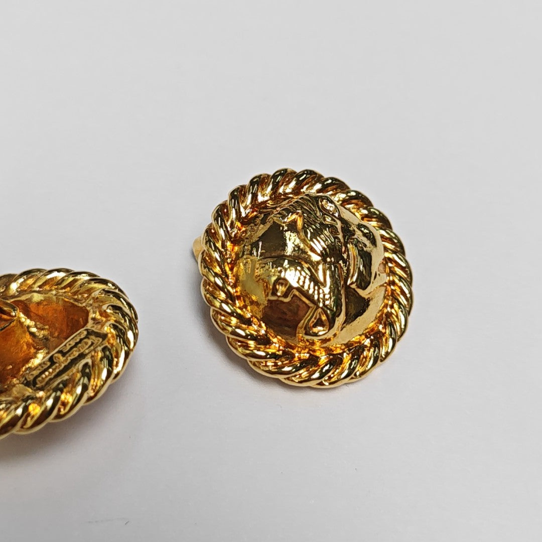 Metal Gold Clip On Earrings