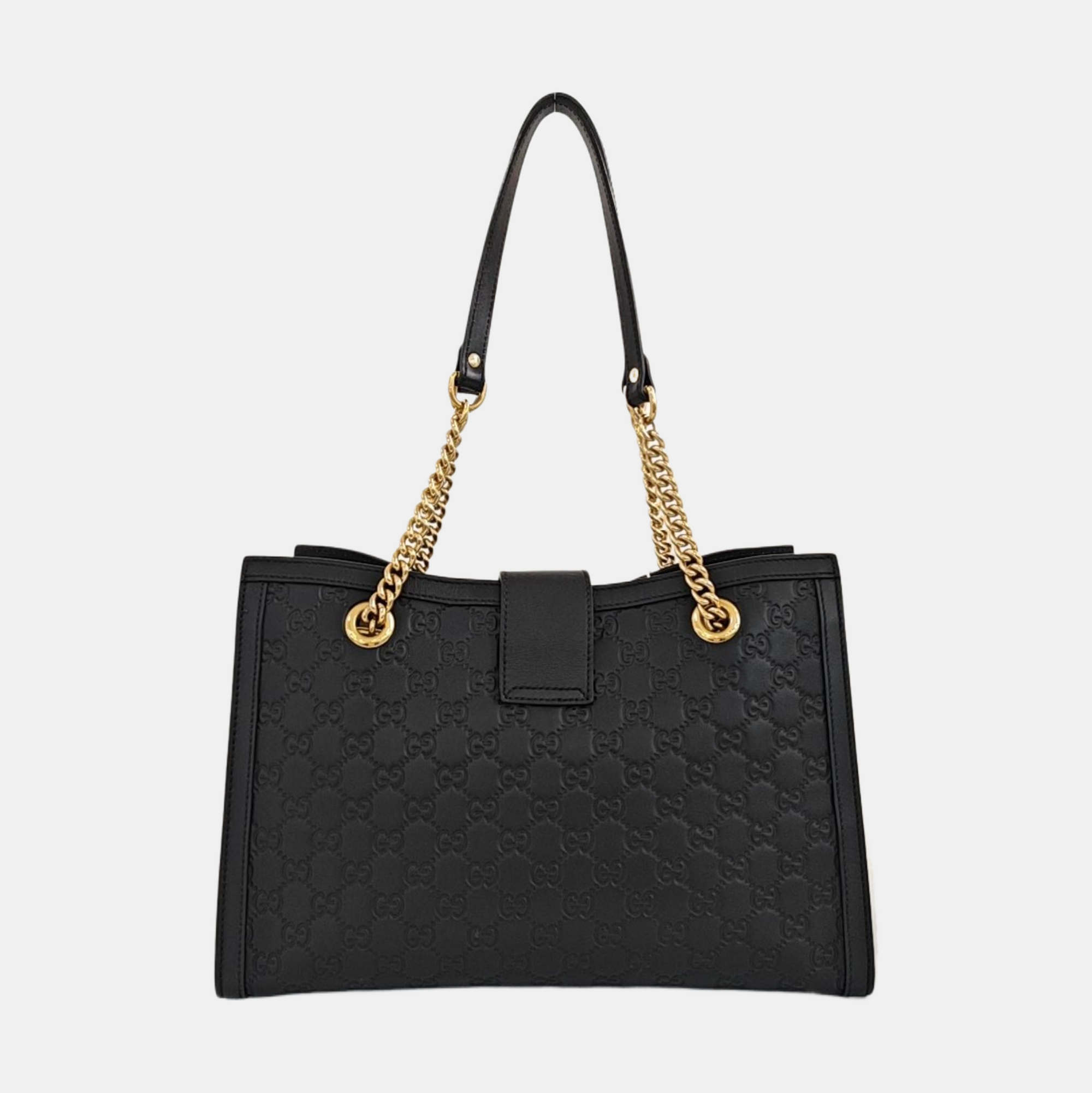 Padlock Medium Monogram Calfskin Black