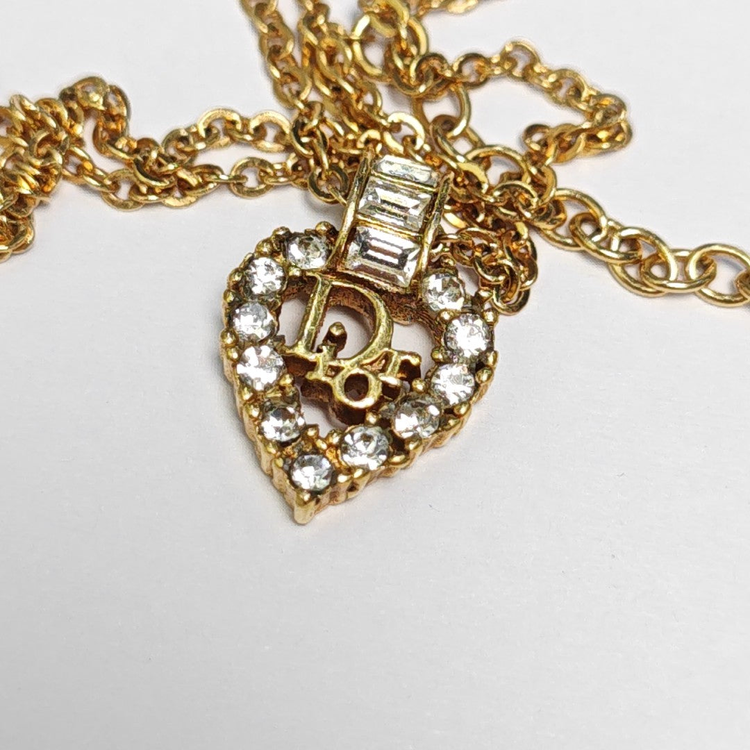 Dior Oblique Metal Gold Necklace
