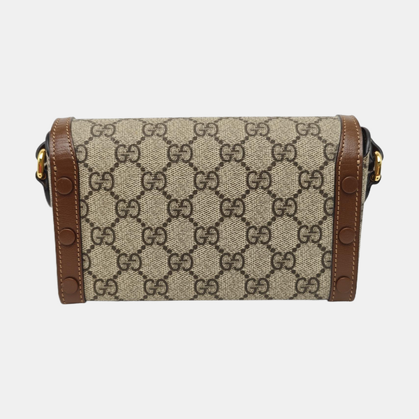 Horsebit 1955 Mini Monogram Coated Canvas Beige