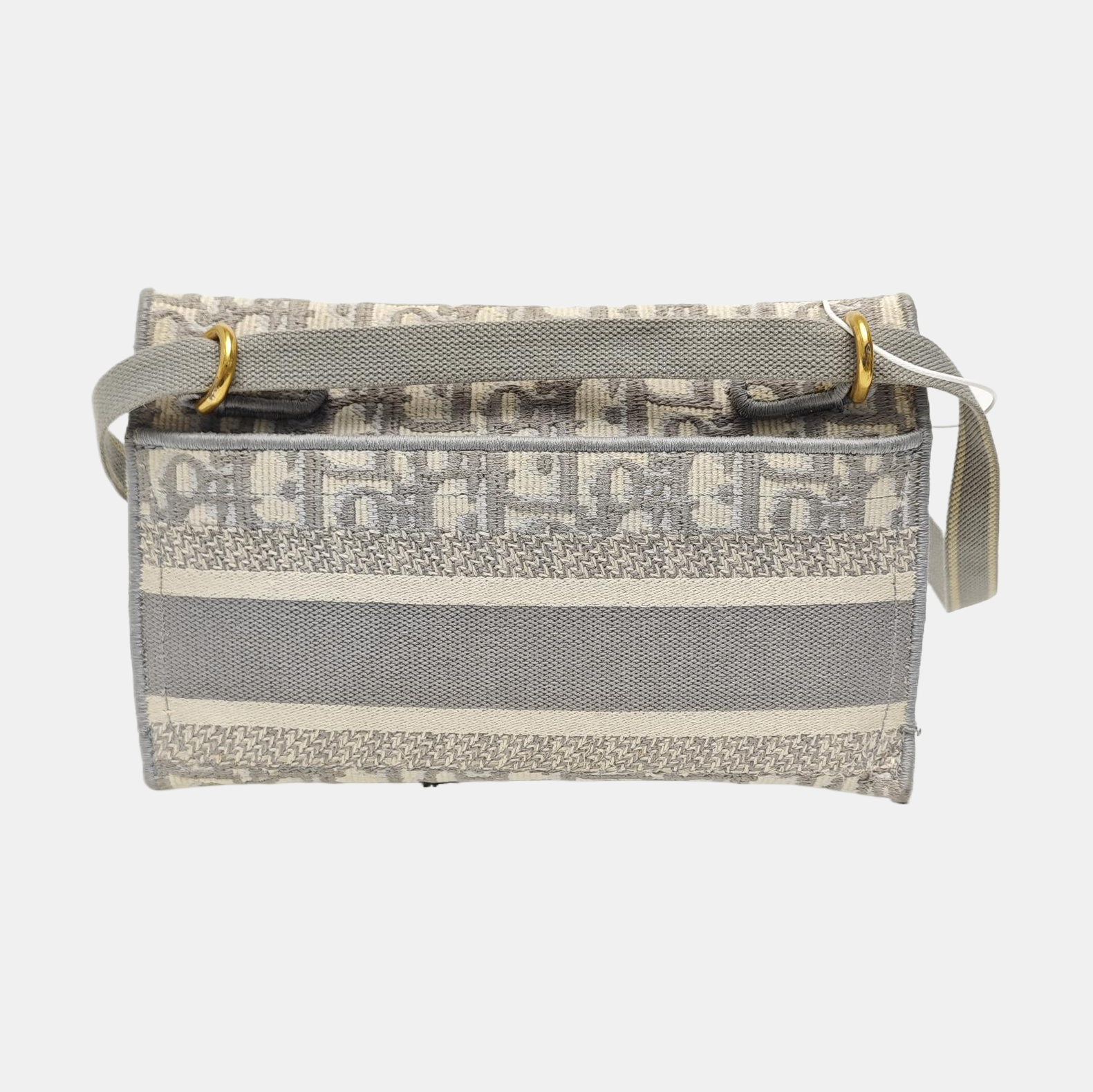 Saddle Mini Oblique Canvas Gray