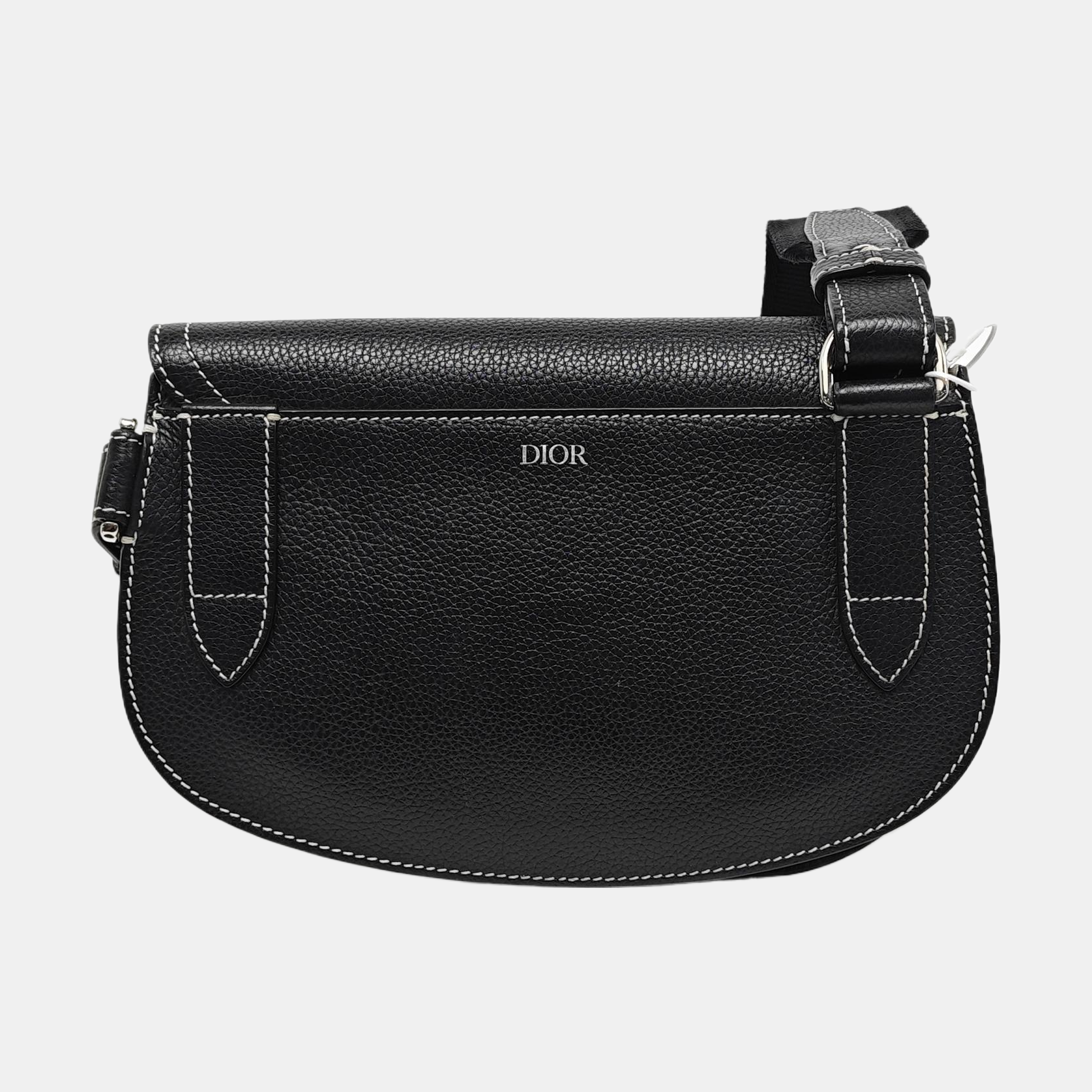 Saddle Medium Calfskin Black