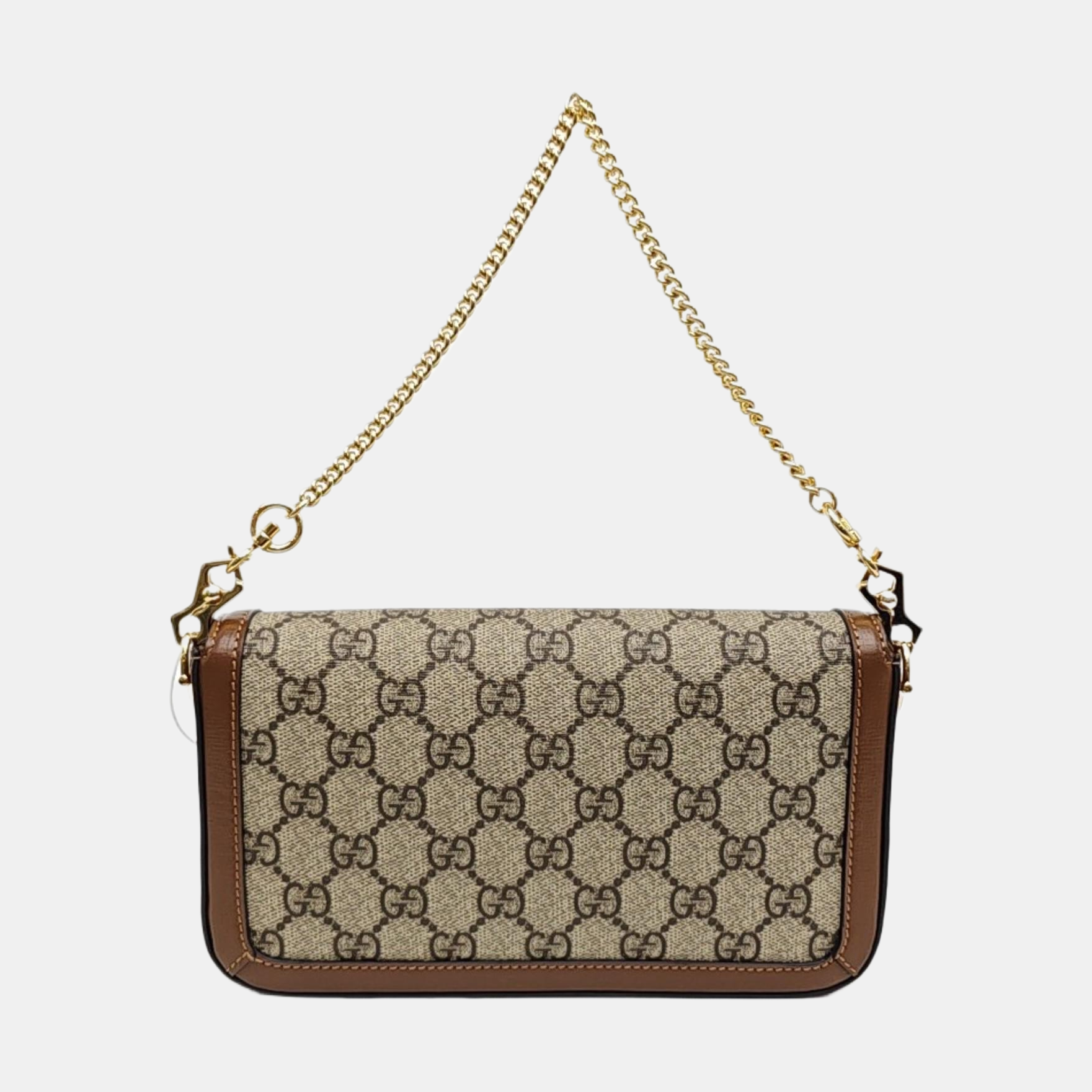 Horsebit 1955 Small Monogram Coated Canvas Beige