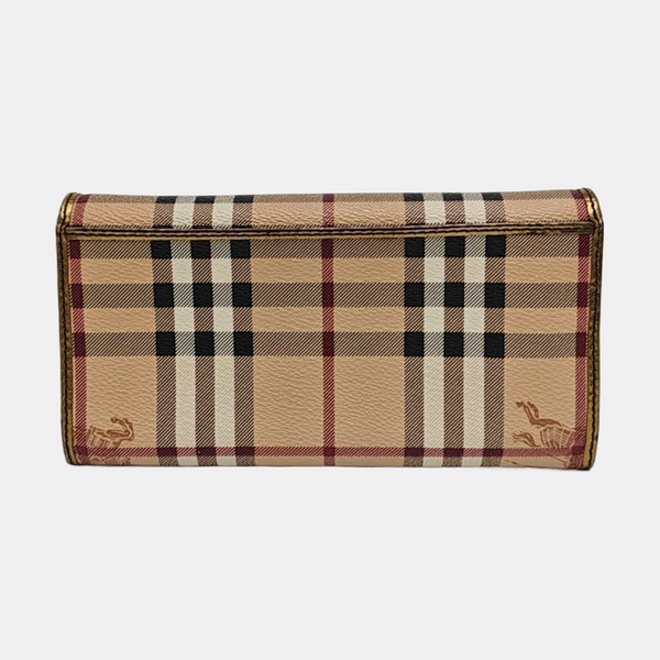 Coated Canvas Wallet Beige