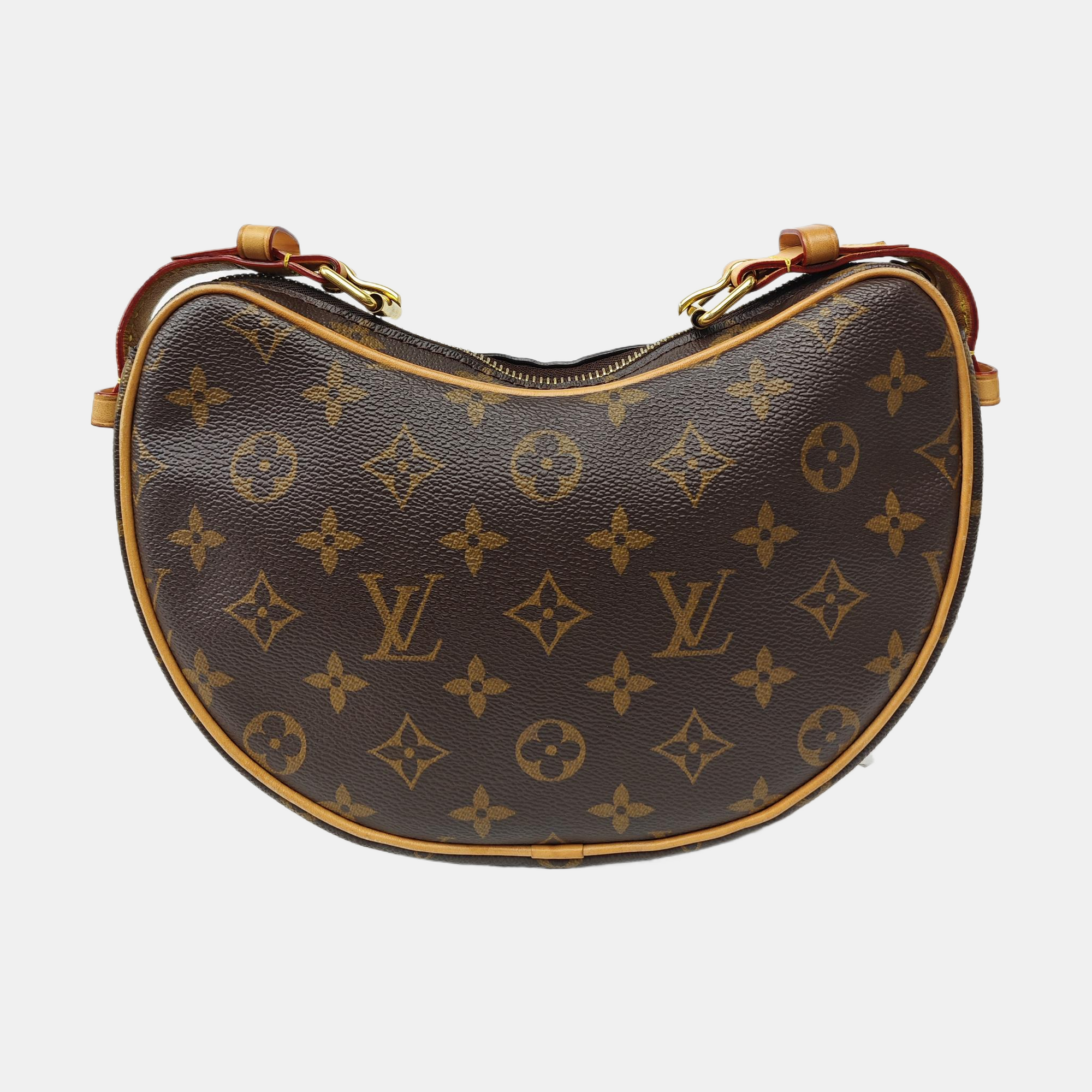 CROISSANT Monogram Coated Canvas Brown