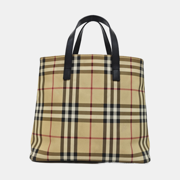 Coated Canvas Tote Bag Beige