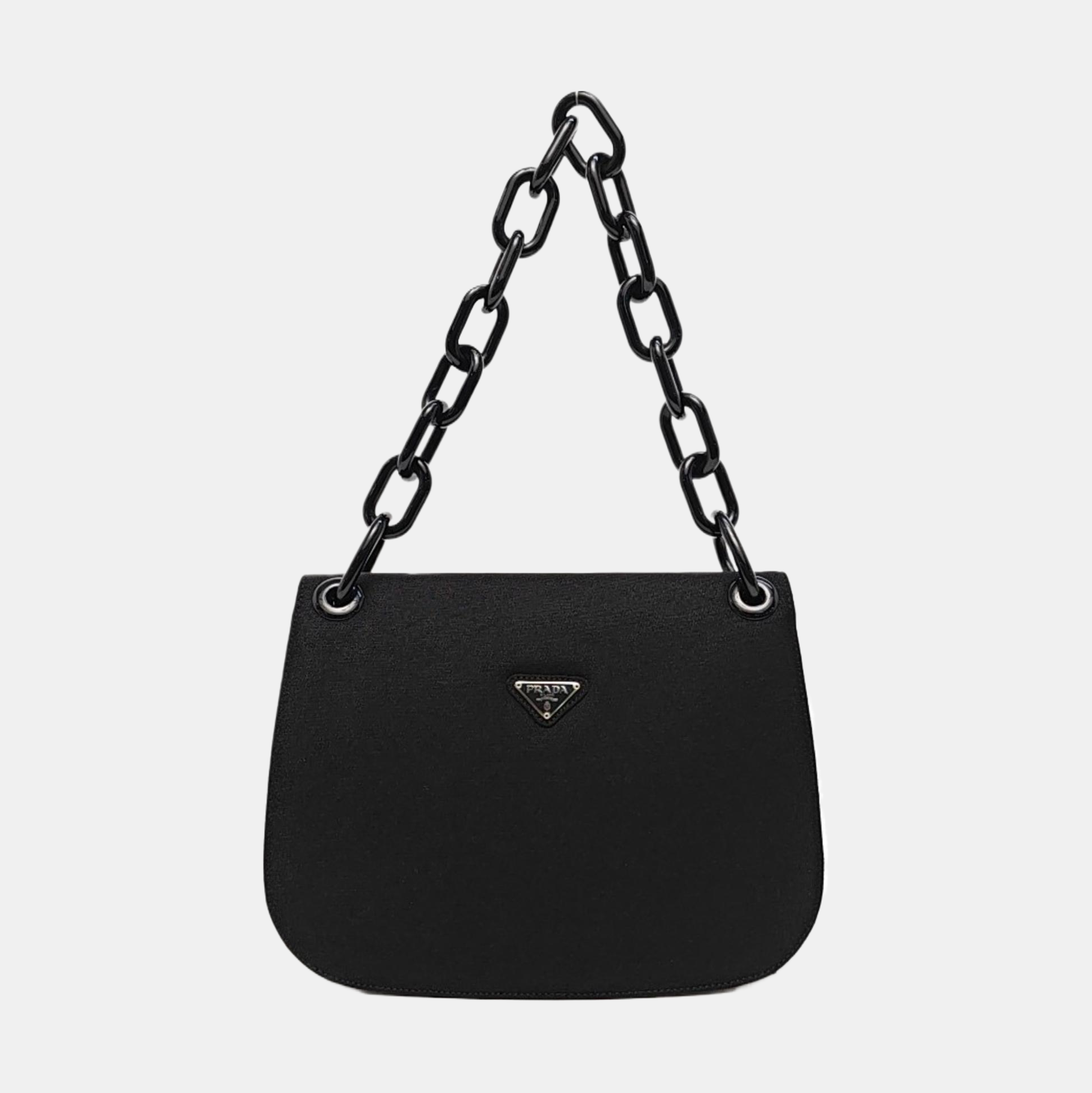 Fabric Top Handle Bag Black