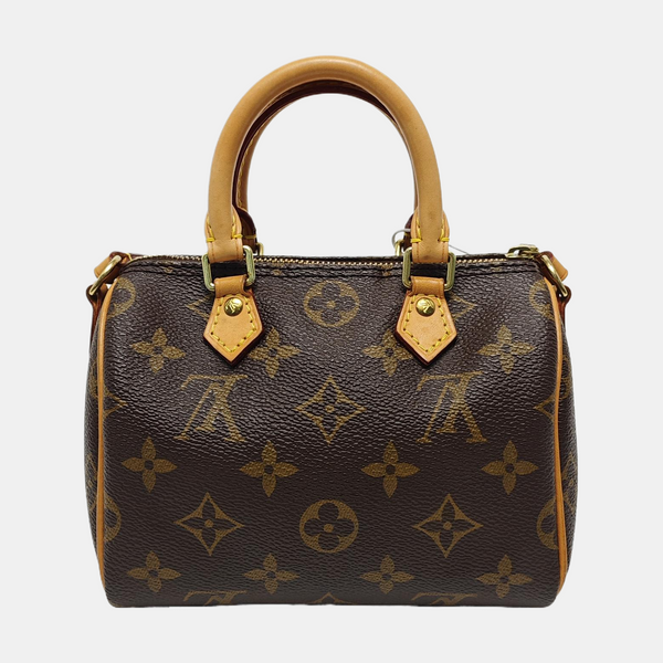 SPEEDY Nano Monogram Coated Canvas Brown