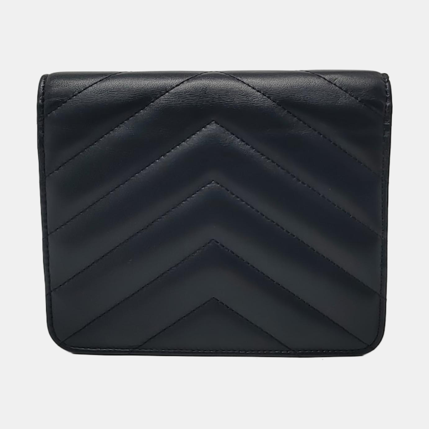 Chevron, Quilted Lambskin Black