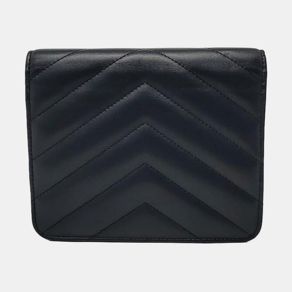 Chevron, Quilted Lambskin Black