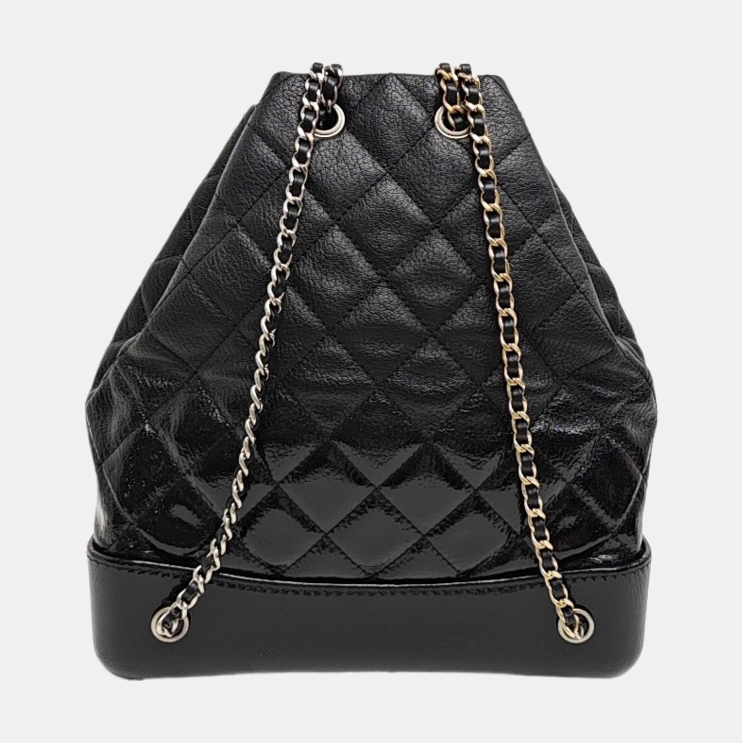 GABRIELLE Small Quilted Lambskin Black