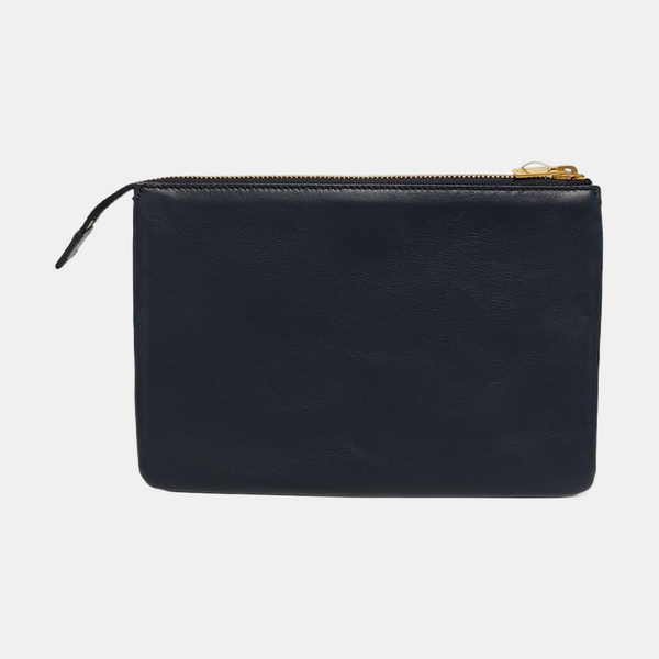 Authenticated pre-owned  TRIO Calfskin Black - Clutch at Looply