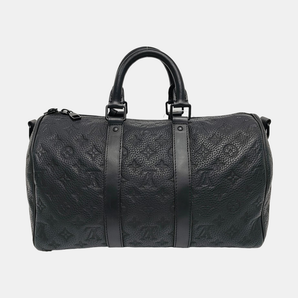 KEEPALL 35 Monogram Calfskin Black