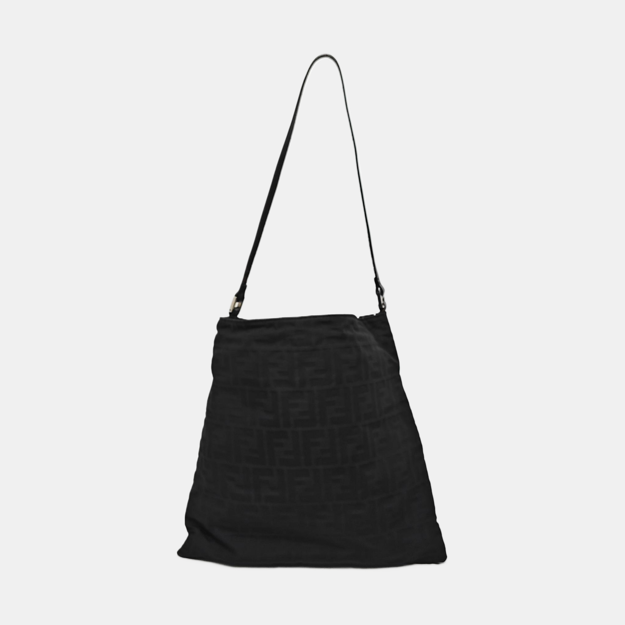 Fabric Shoulder Bag Black