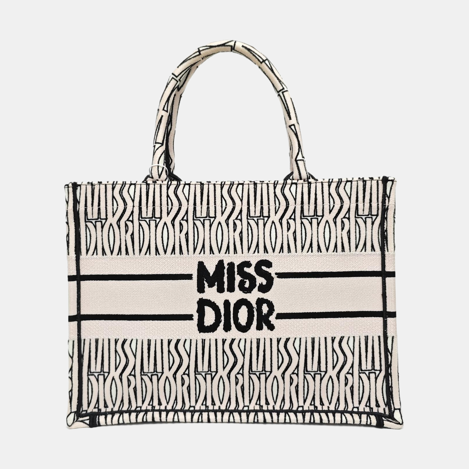 Book Tote Medium Canvas White