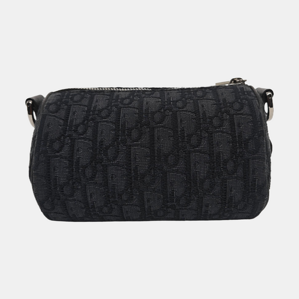 Oblique Canvas Shoulder Bag Black