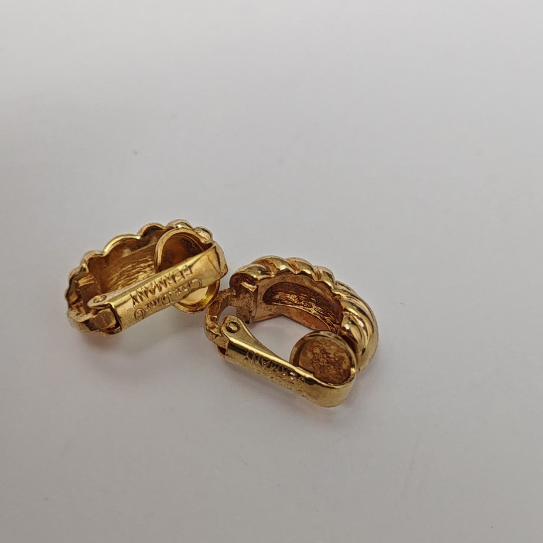 Metal Gold Clip On Earrings