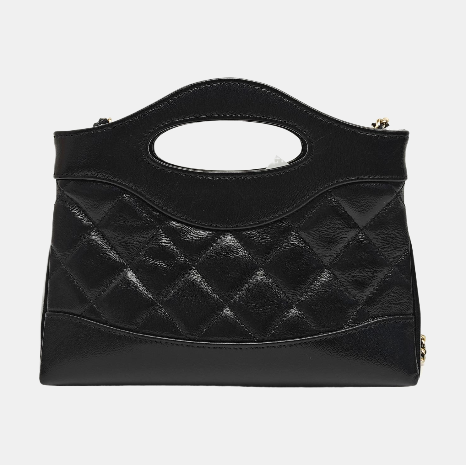 CHANEL 31 Quilted Waxed Cafskin Black