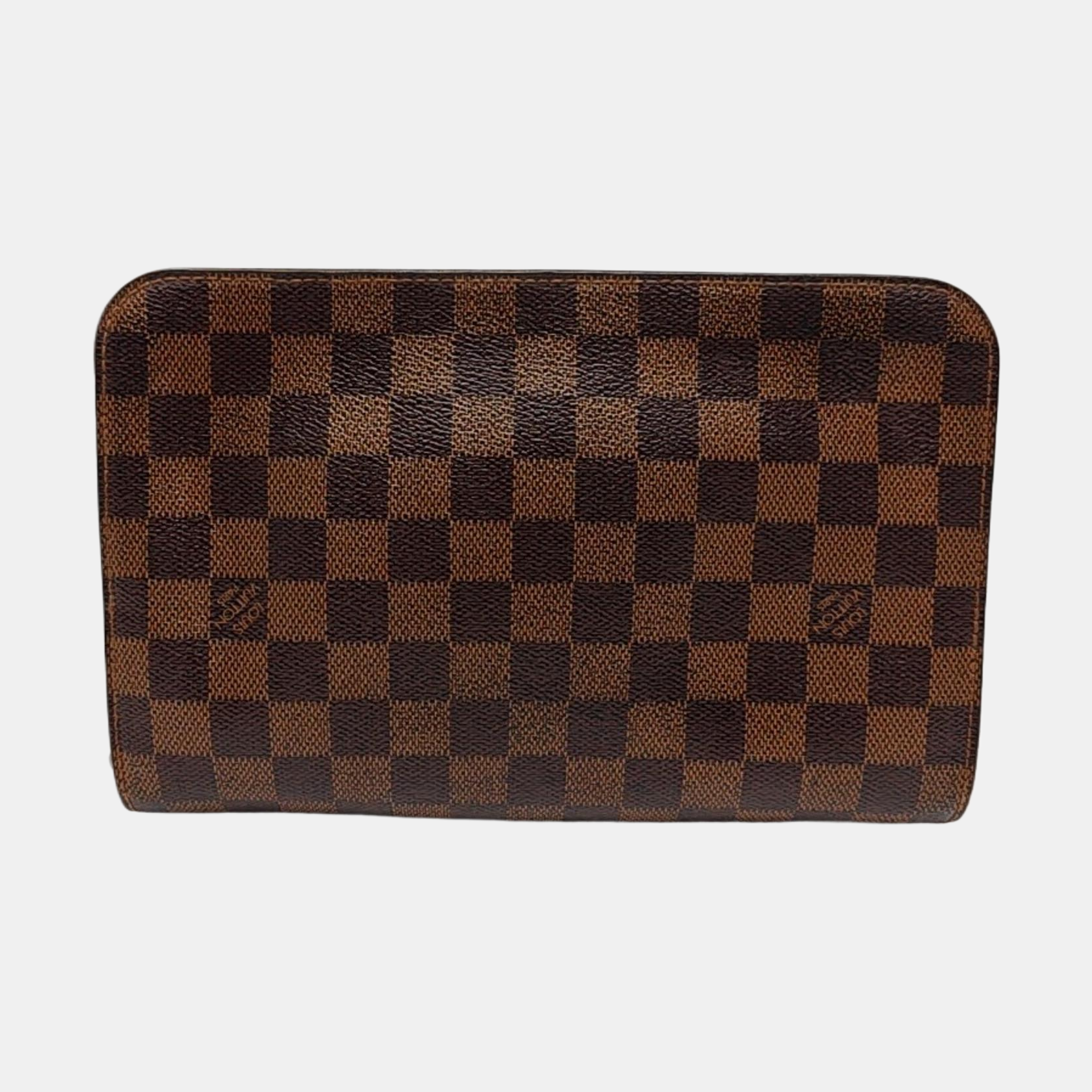 SAINT LOUIS Damier Ebene Coated Canvas Brown