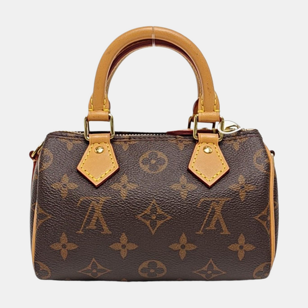 SPEEDY Nano Monogram Coated Canvas Brown