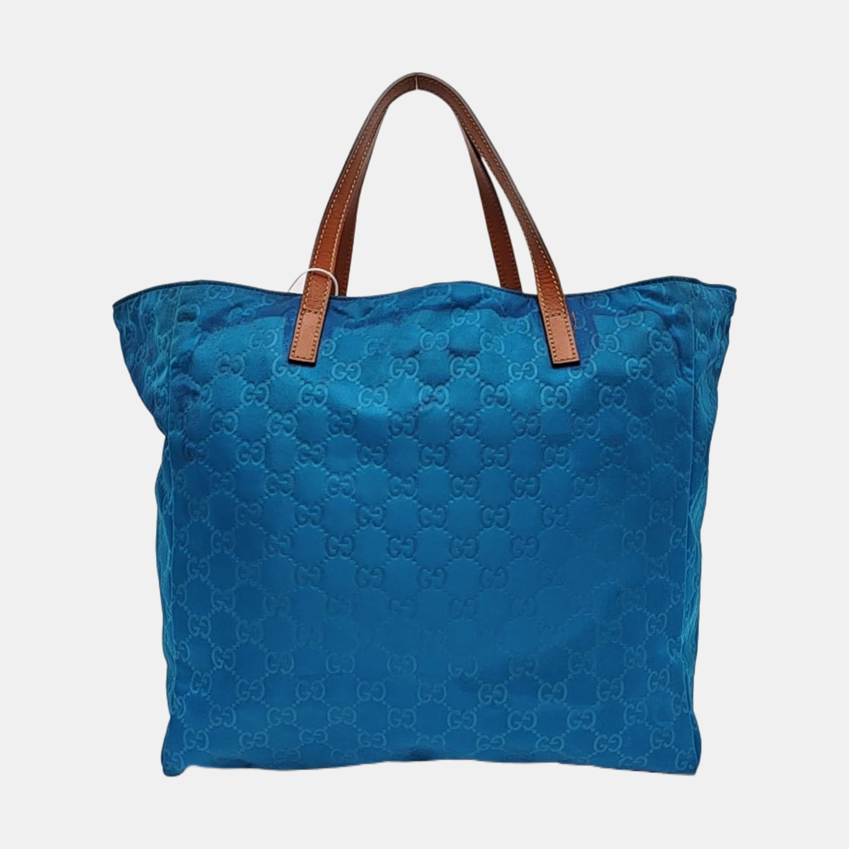 Monogram Nylon Tote Bag Blue