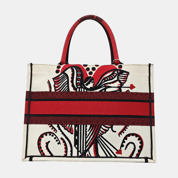 Book Tote Medium Canvas White