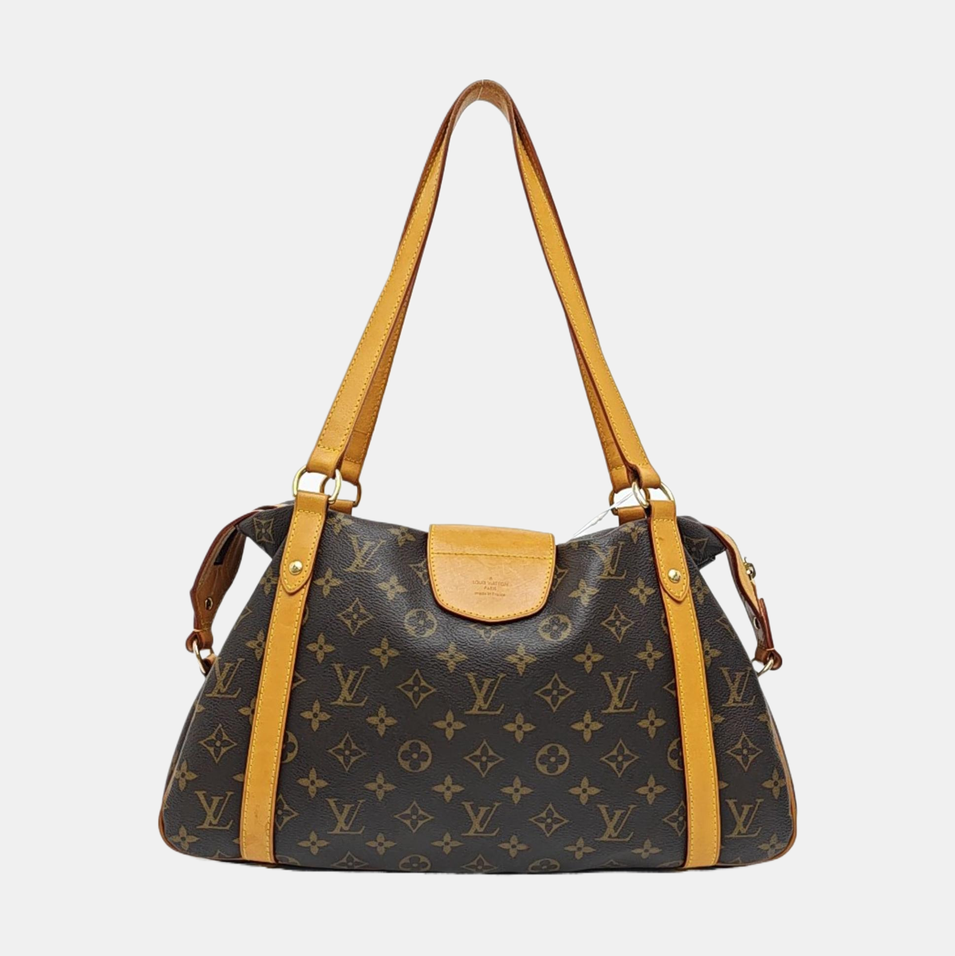 STRESA Monogram Coated Canvas Brown