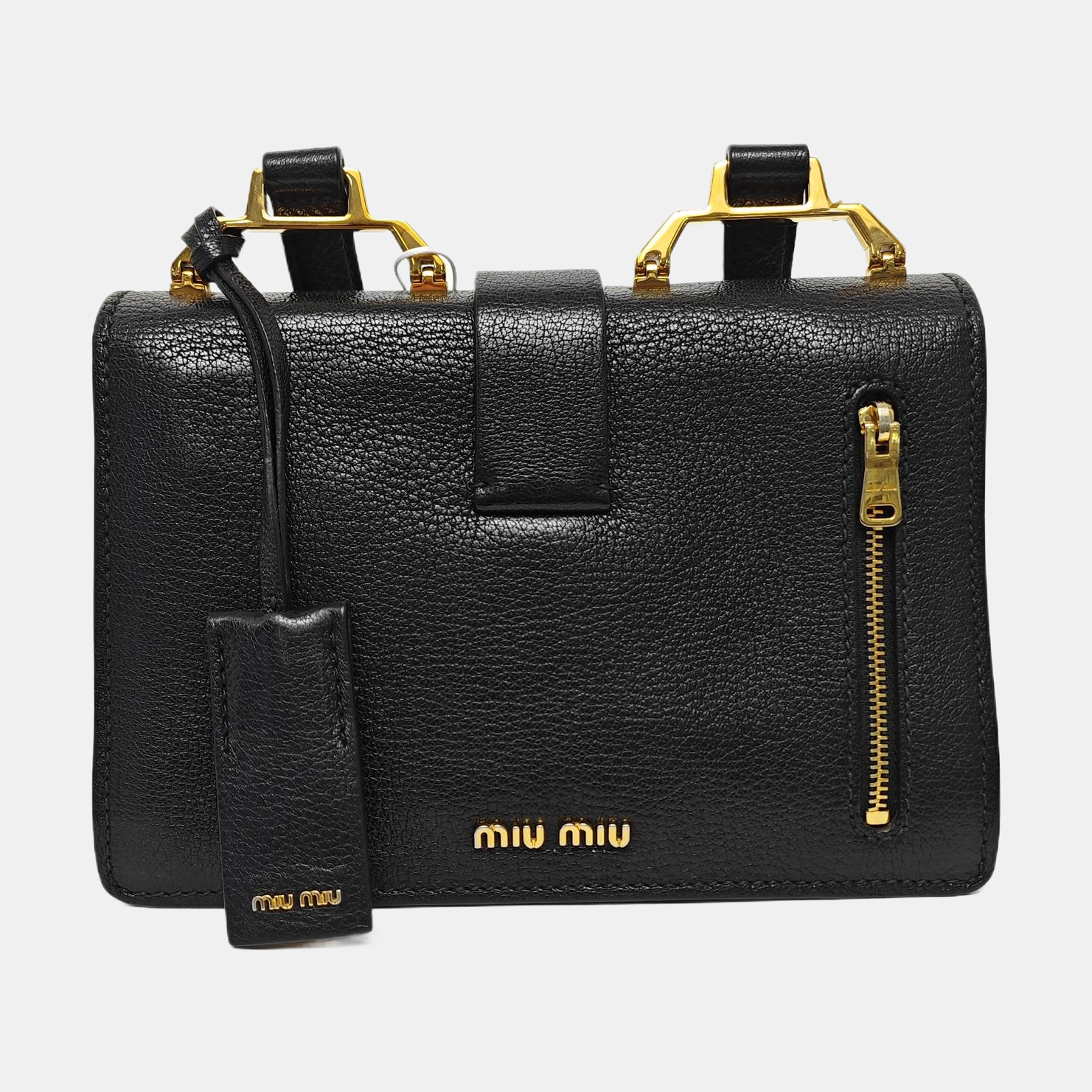 Miu Lady Calfskin Black