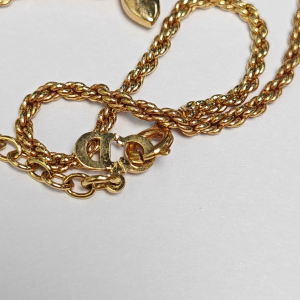 Twist Round Metal Gold Necklace
