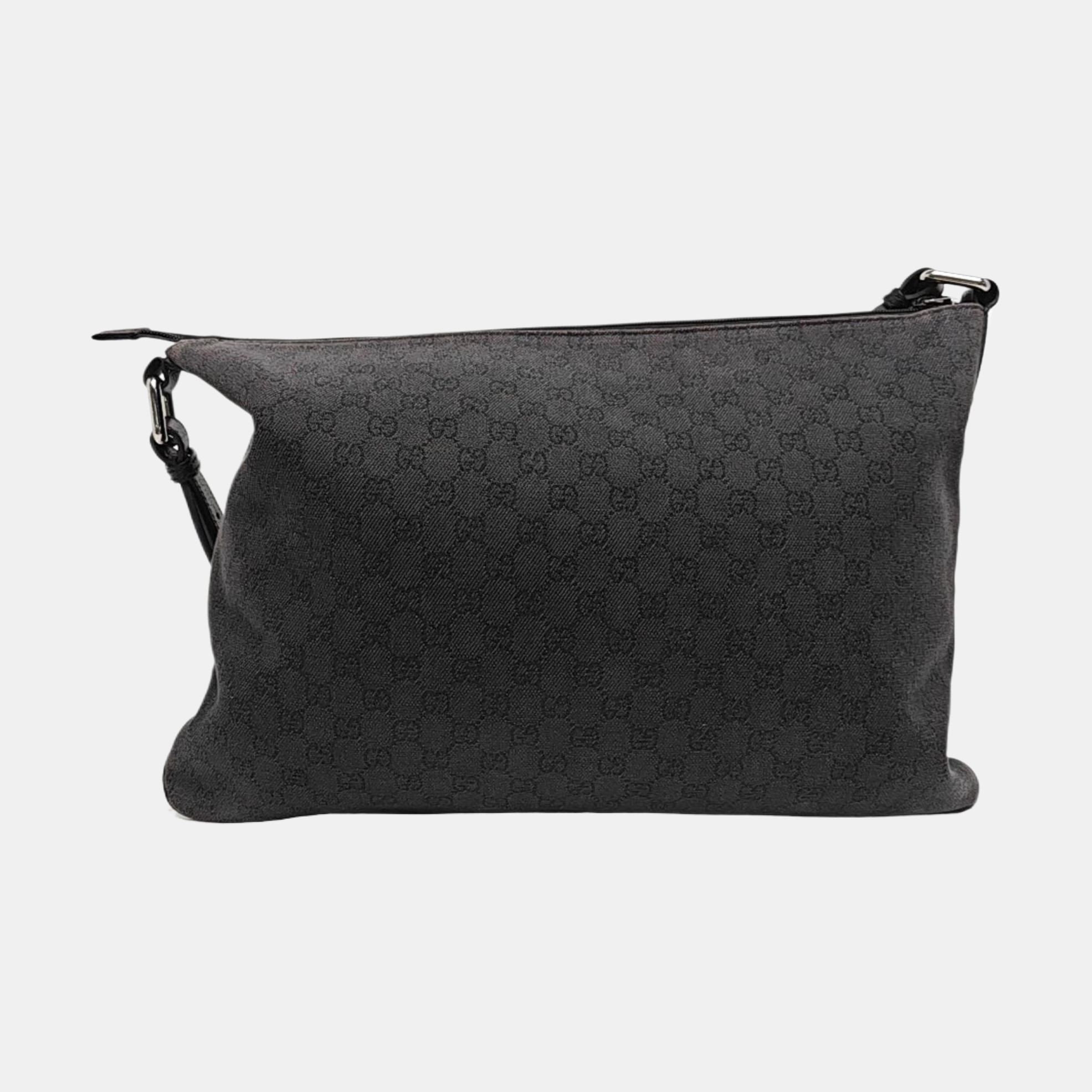 Monogram Canvas Shoulder Bag Brown