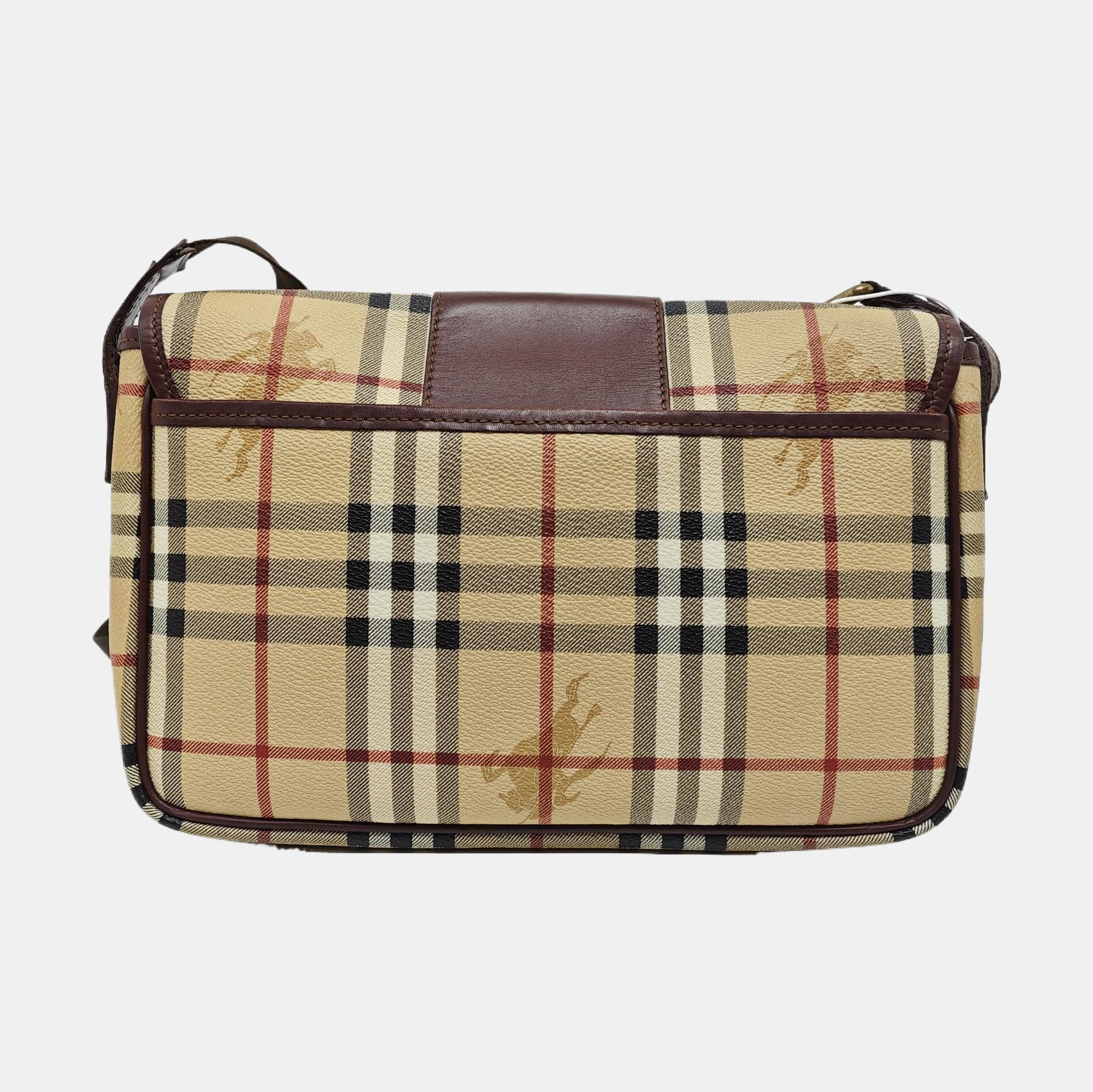 Coated Canvas Shoulder Bag Beige