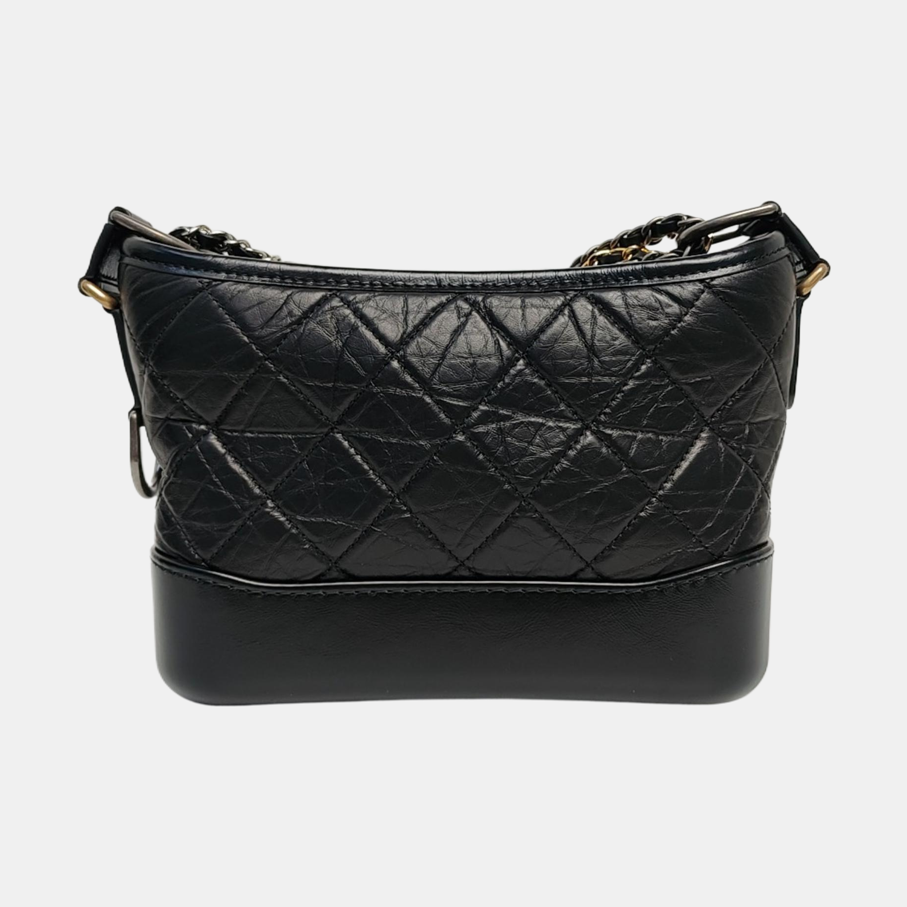 GABRIELLE Small Quilted Vintage Calf Black