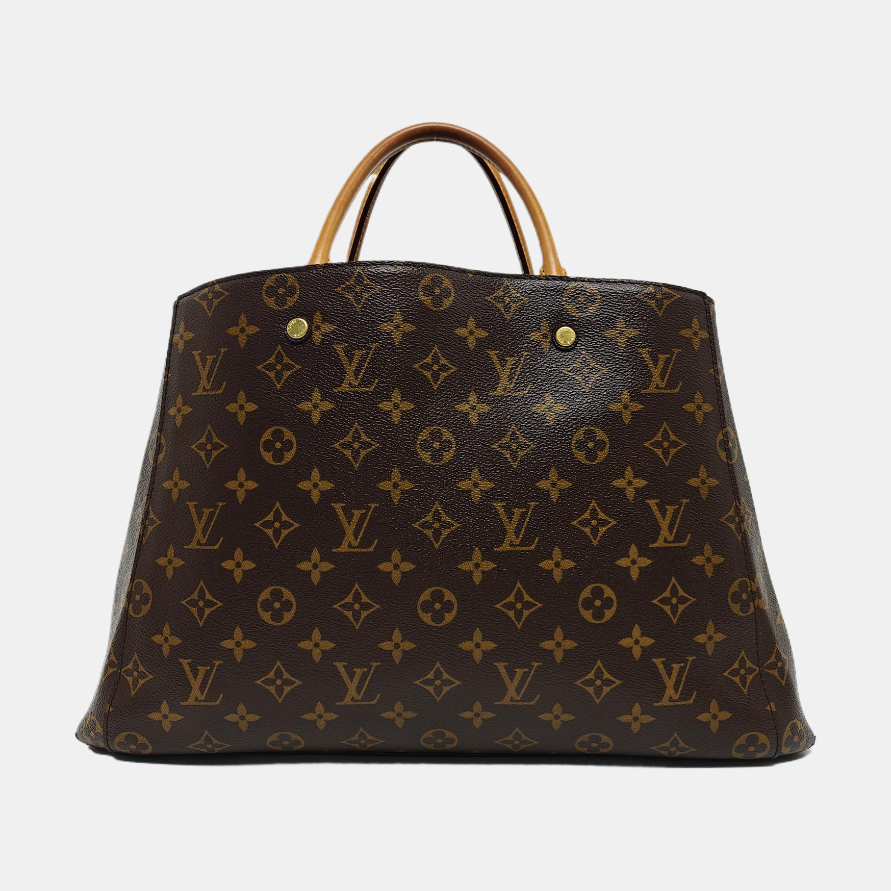 MONTAIGNE GM Monogram Coated Canvas Brown