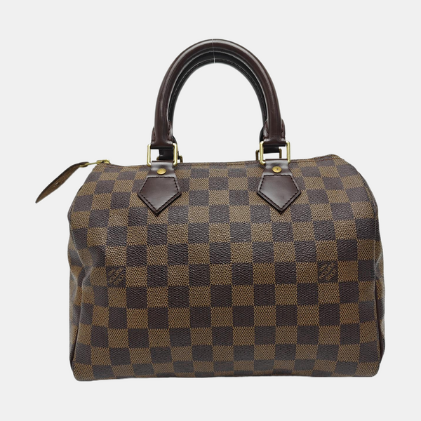 SPEEDY 25 Damier Ebene Coated Canvas Brown