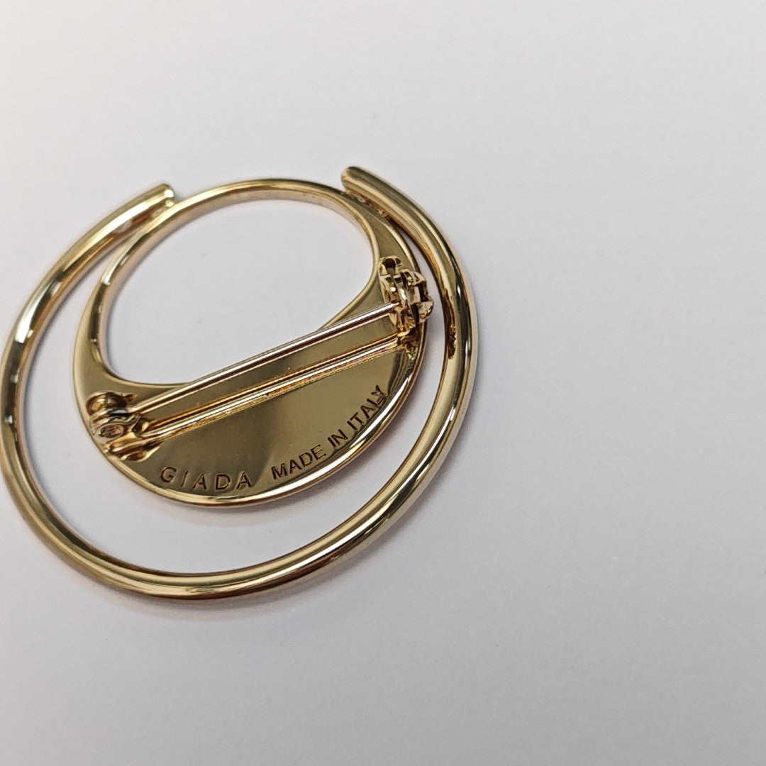 Metal Gold Brooch