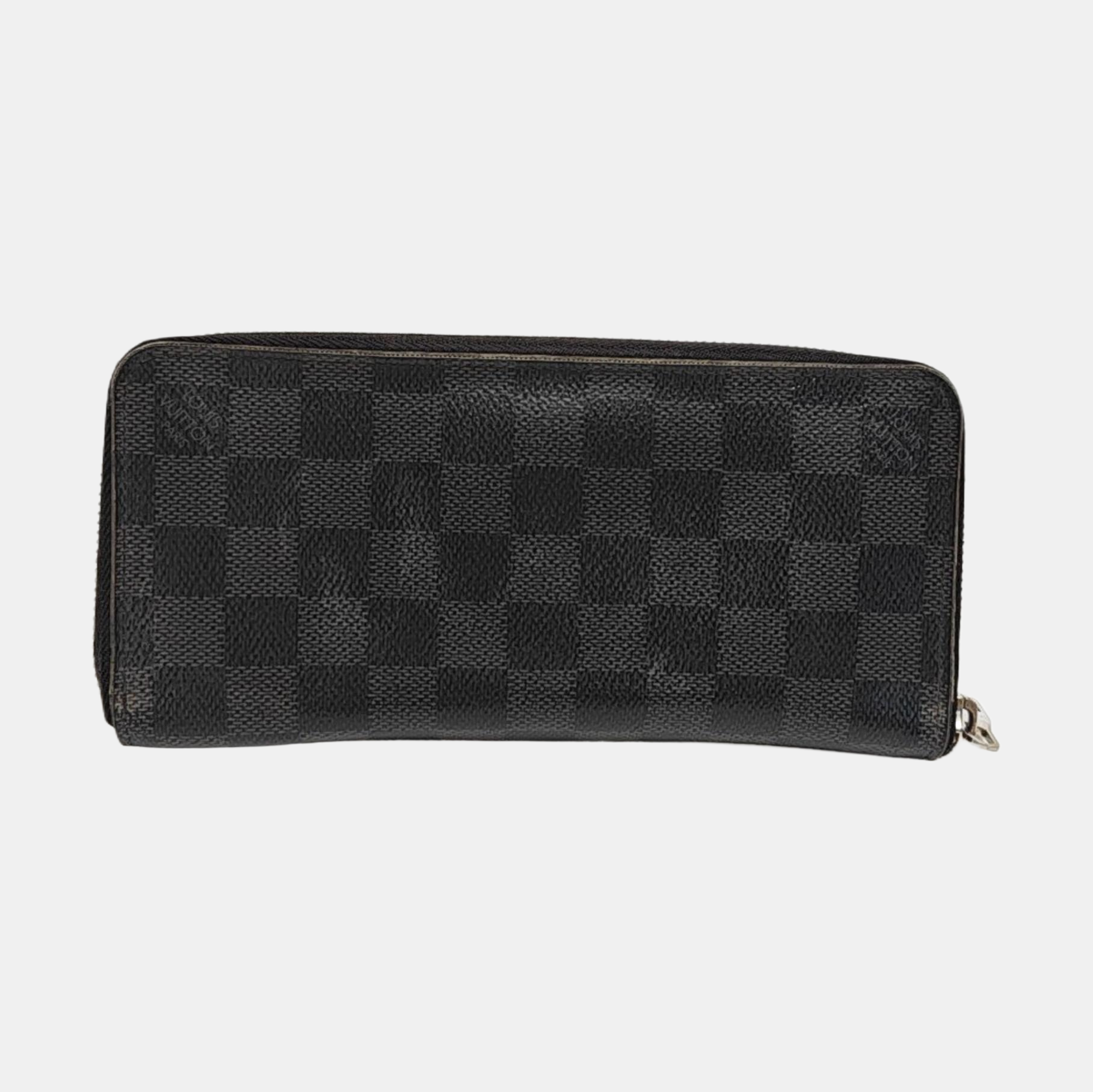 ZIPPY Damier Graphite Coated Canvas Gray Wallet